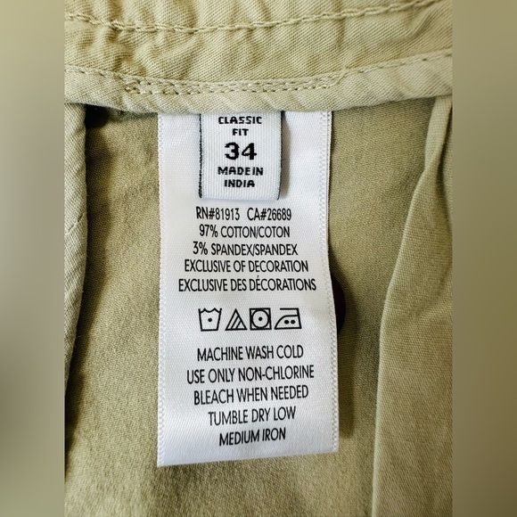 NEW! ROBERT GRAHAM MENS MARANA Shorts Khaki Size 34 NWT Chino Casual Summer - Picture 11 of 13